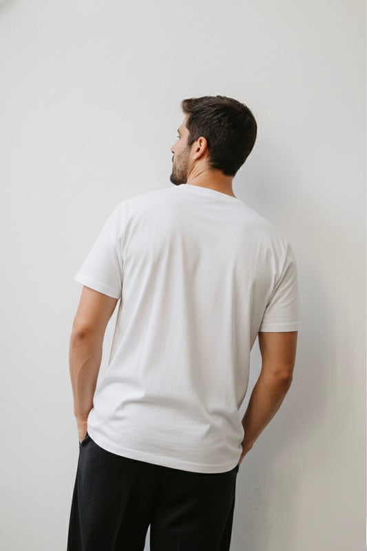 Daddy Graphic Print - Men White Regular T-Shirt