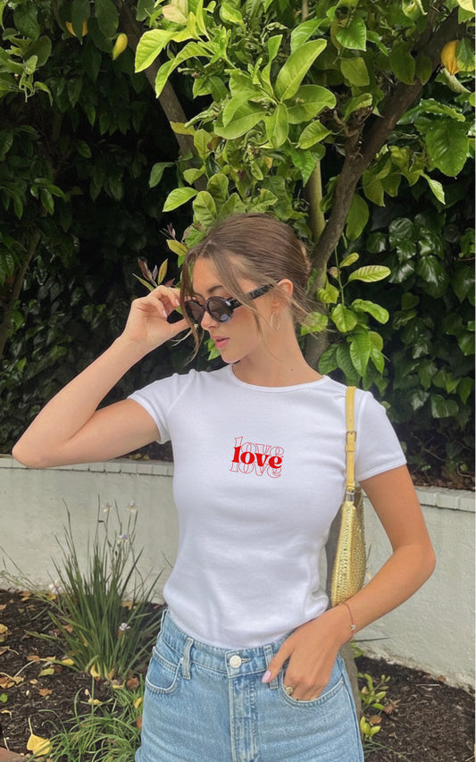 Love Graphic Print - Women White Regular T-Shirt