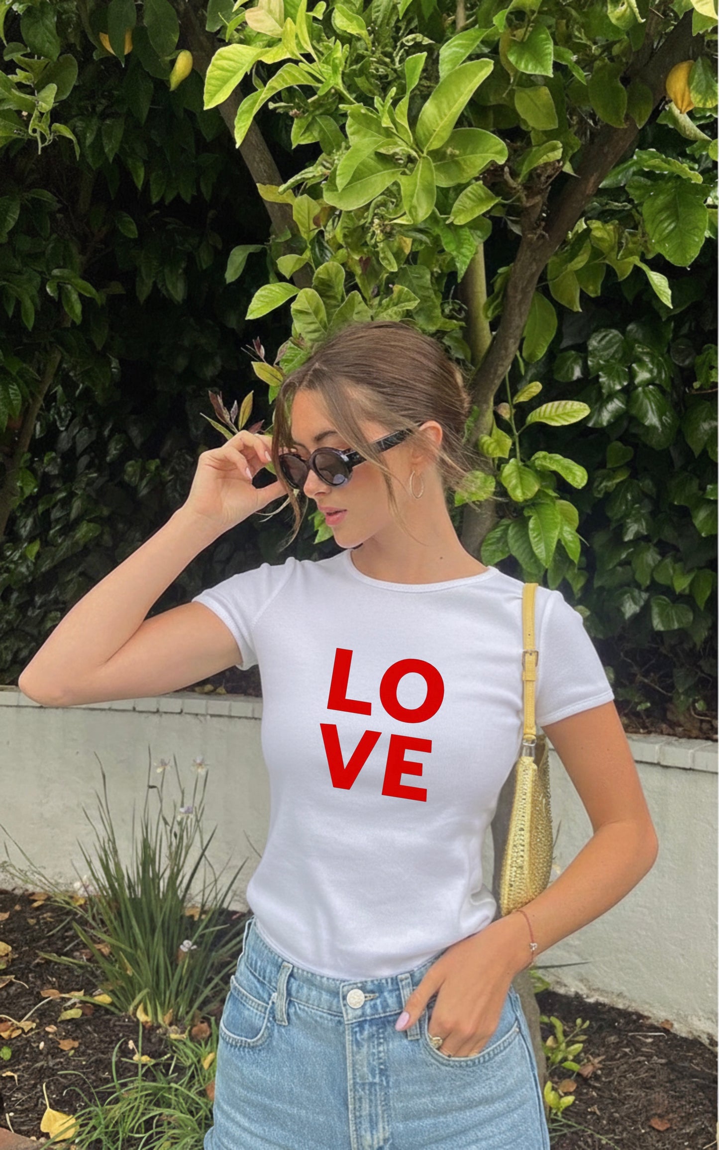 LOVE Text Print - Women White Regular T-Shirt