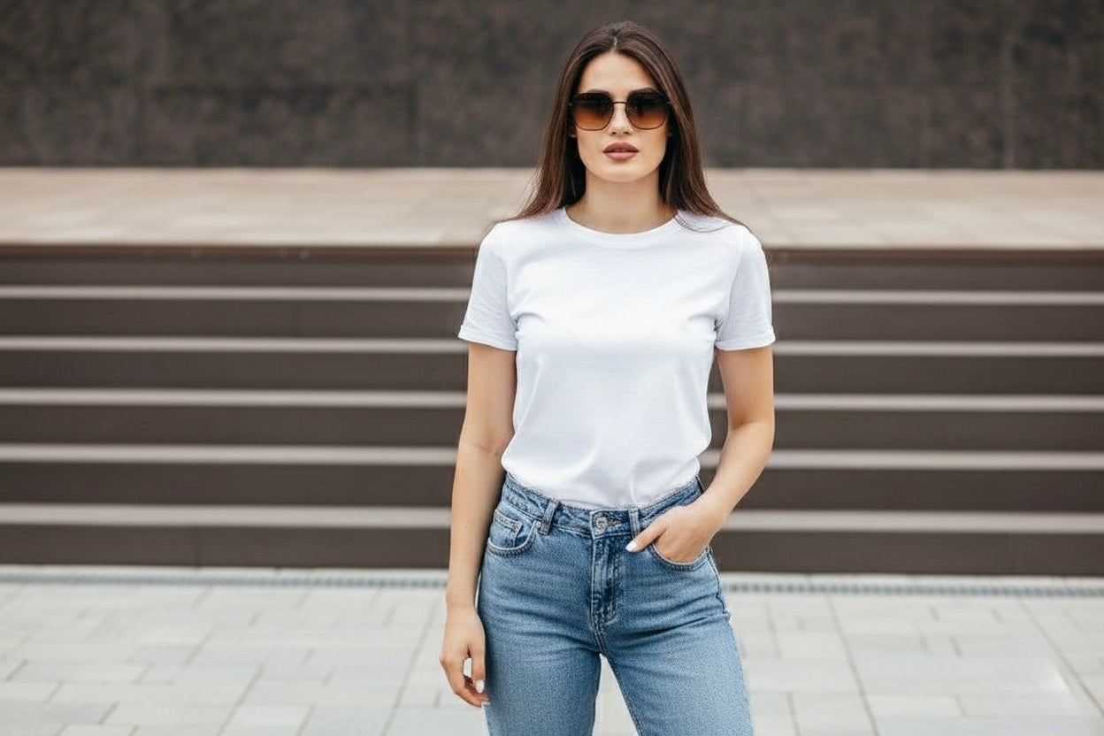 Solid Casual T-shirt for Women