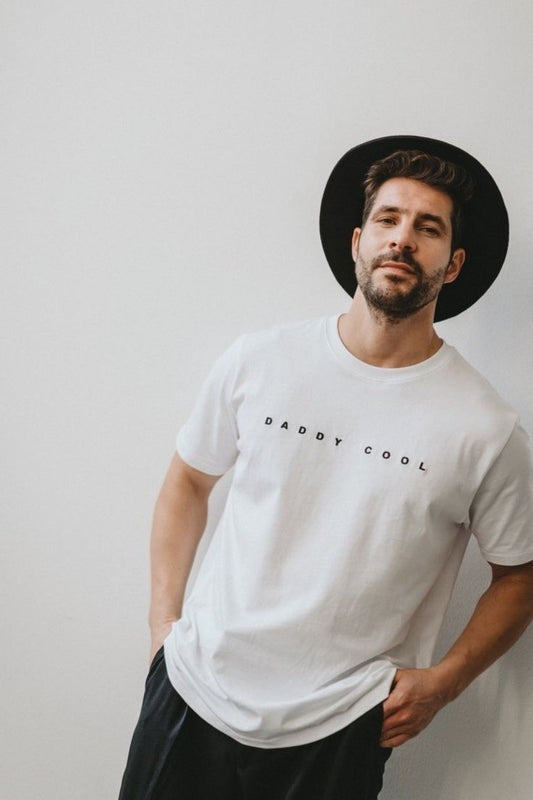 Daddy Cool Graphic Print - Men White Regular T-Shirt
