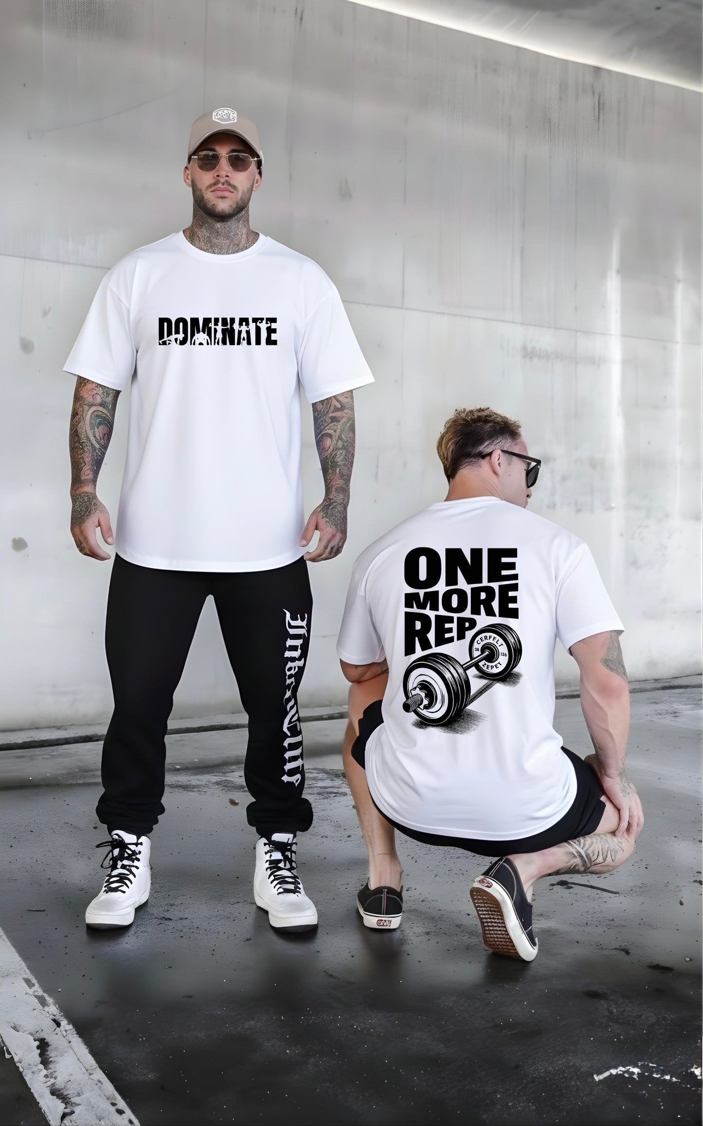 DOMINATE X ONE MORE REP Gym Tee