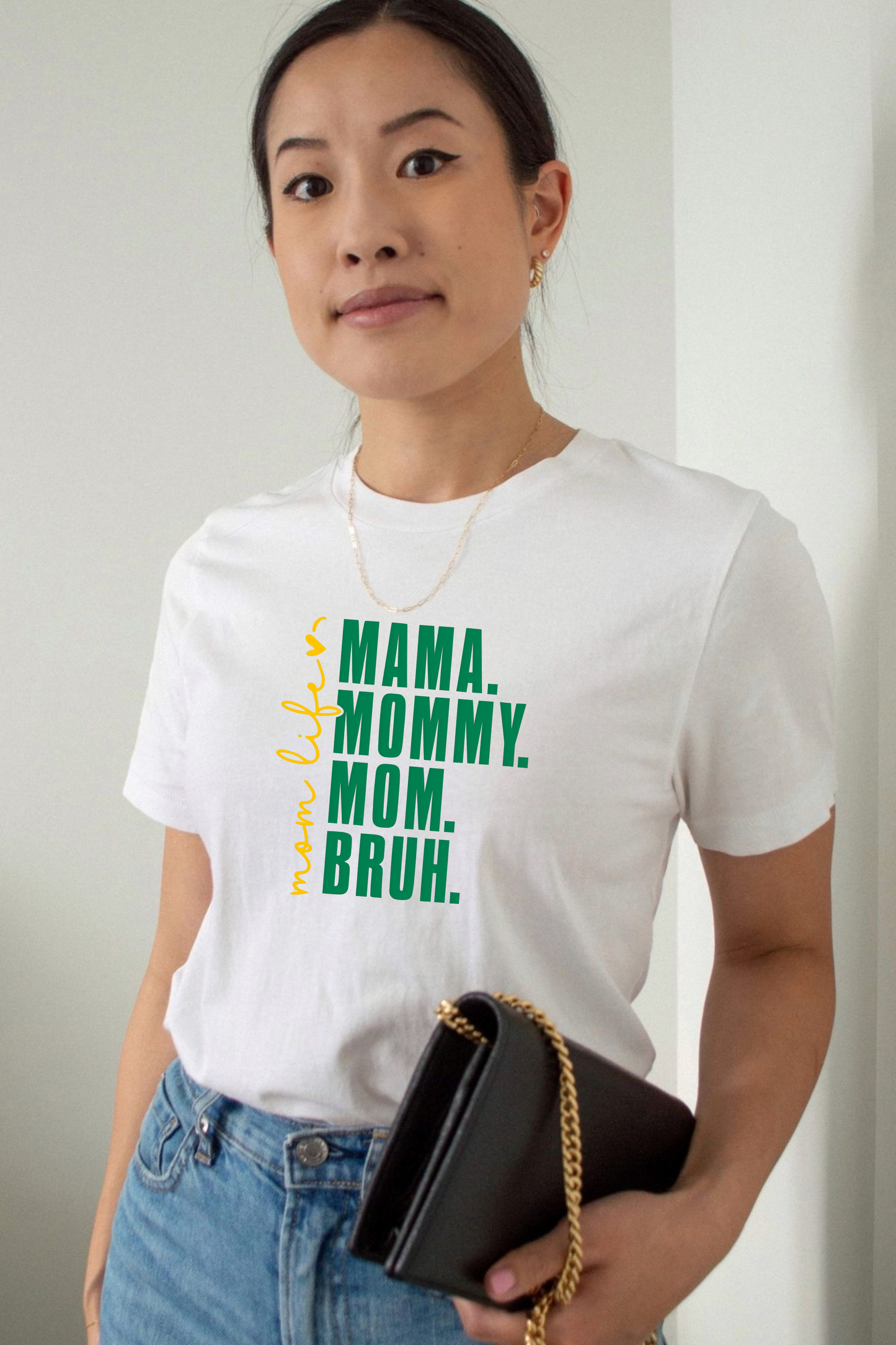 Mom's Life Graphic Print - Women White Regular T-Shirt