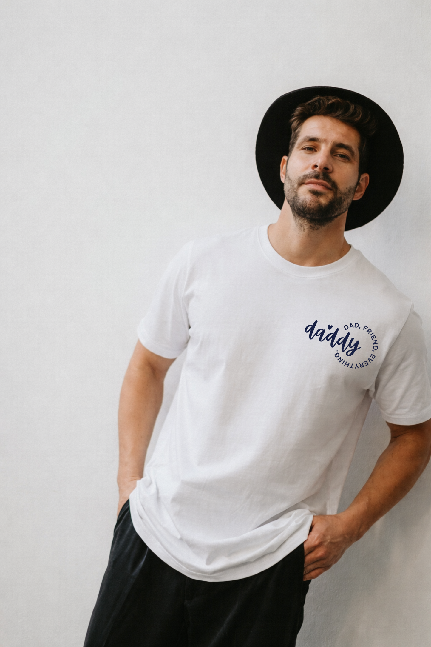 Daddy Graphic Print - Men White Regular T-Shirt