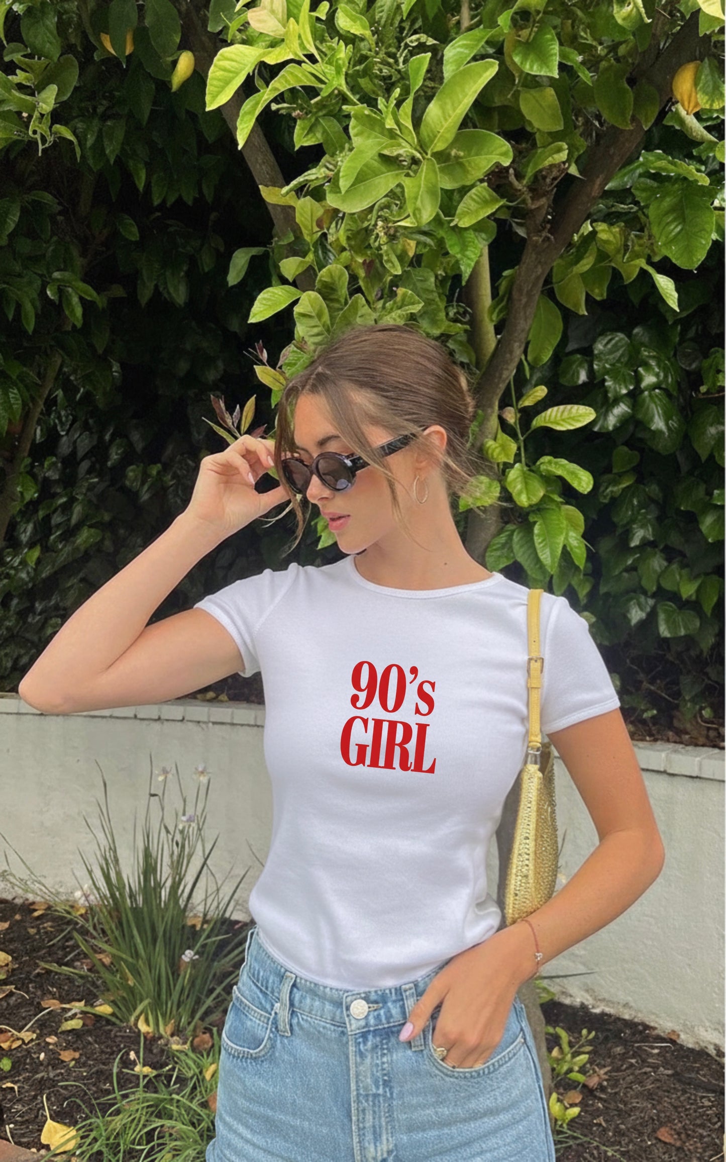 90's Girl Graphic Print - Women White Regular T-Shirt