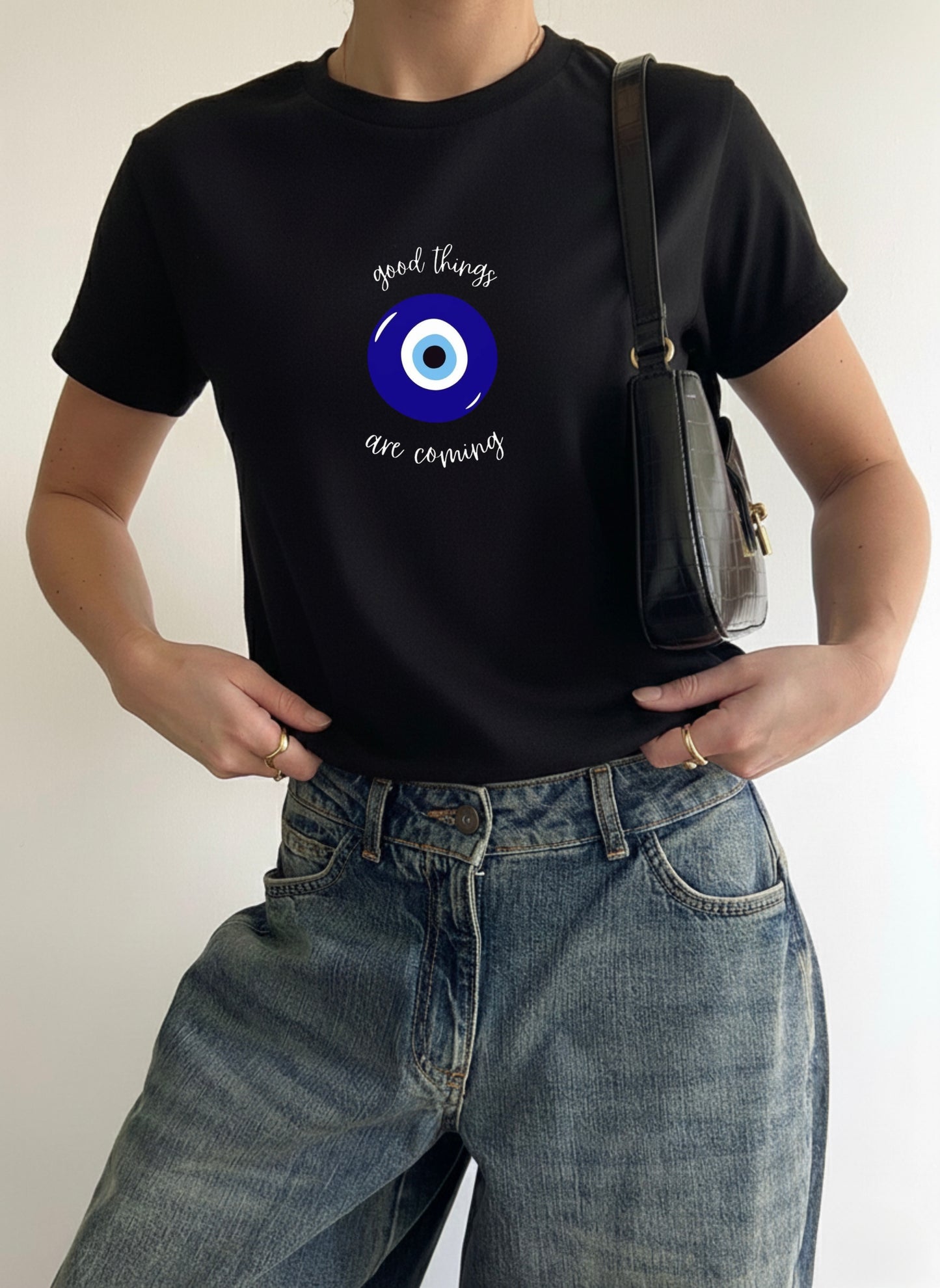 Good Things Are Coming - Women Black Regular T-Shirt